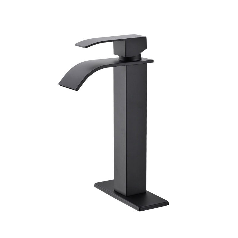 Matte Black Stainless Steel Single Handle Bathroom Faucet