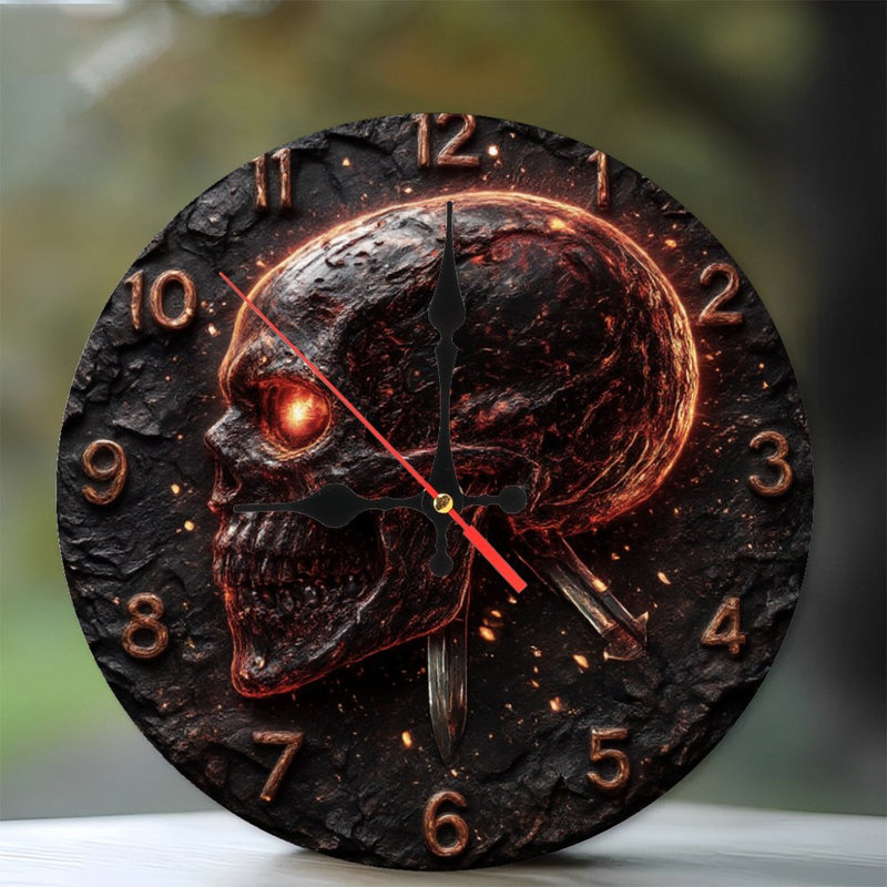 Tête de crâne ardente