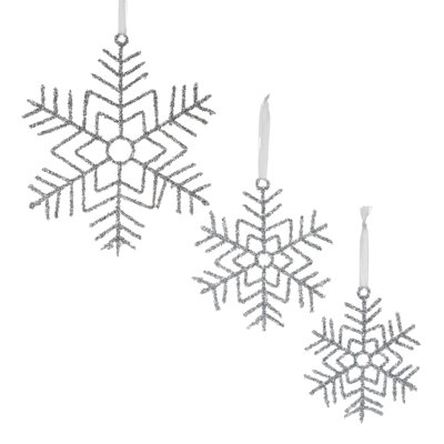 9'' Metal Snowflakes Holiday Shaped Ornament