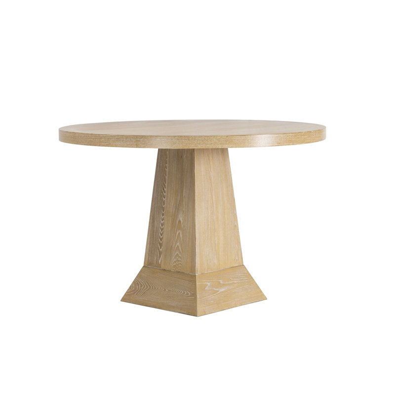 Leighton Round Pedestal Dining Table, Tan