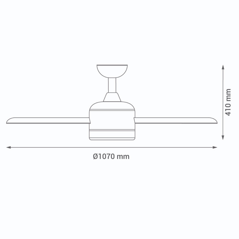 Fundy 111cm Ceiling Fan with Light Kit