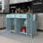 54.3" Solid Wood Countertop Kitchen Cart With Spice Rack & Towel Rack-721216829