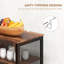 LED Wine Cabinet With Charging Station Glass Holders