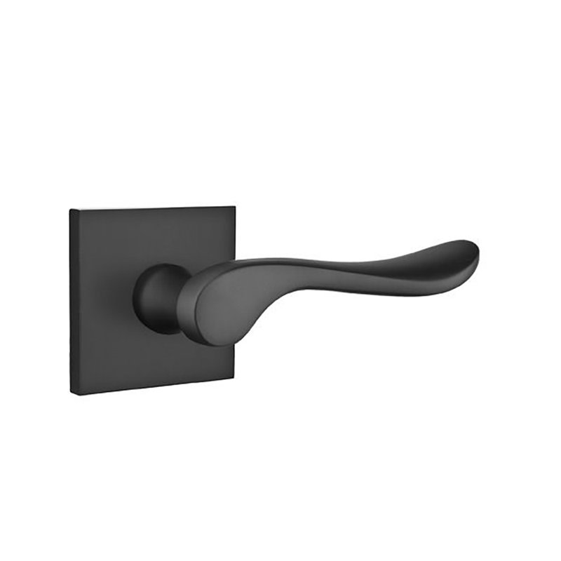 Levier de porte avec rosette Luzern, Dos plat, Droite