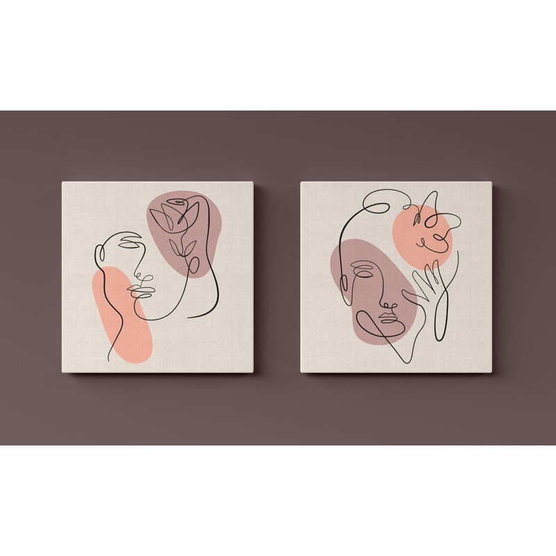Stunning Decorative Canvas Paintings (2 Pieces), 19.7 x 19.7 Inches Each | 100% Canvas with 100% Wooden Frames | Perfect for Living Room & Bedroom Decor, Adds Elegance and Style to Any Space