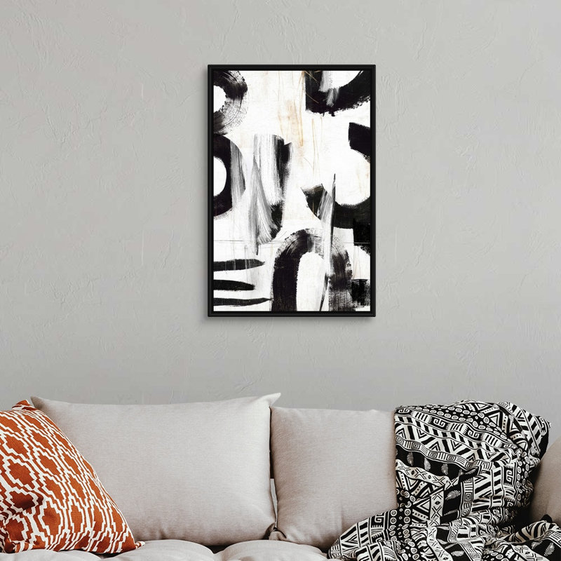 Reproduction d’art sur toile, "concept III" par PI studio, Cadre noir, H 32 po x l 22 po x P 1,75 po