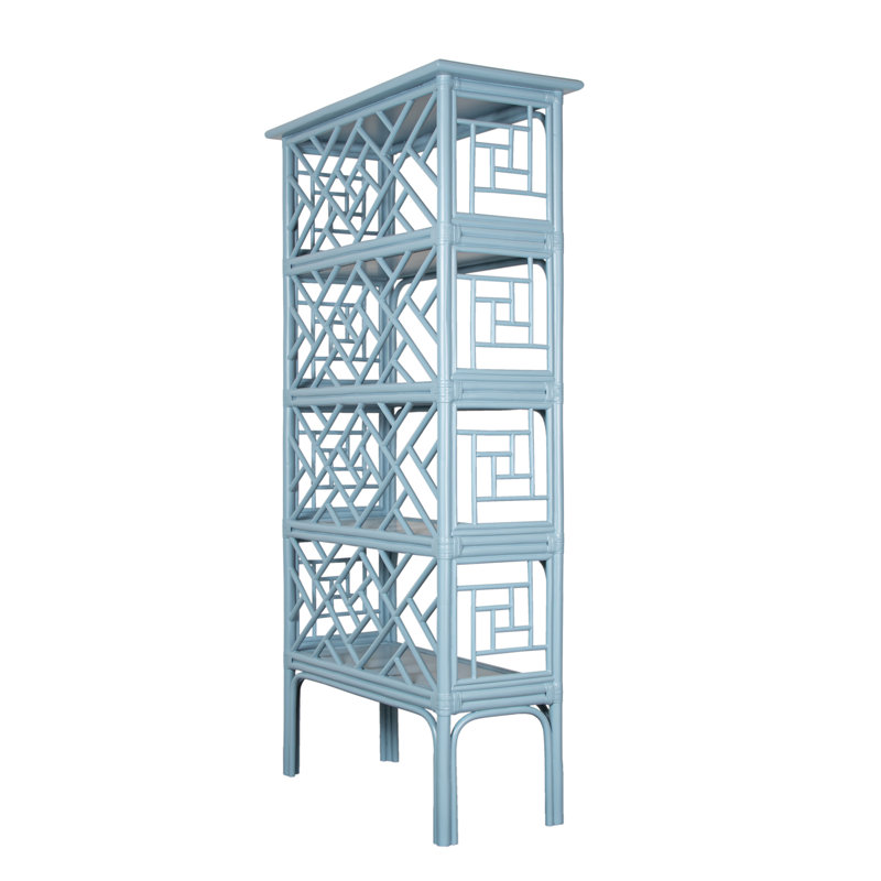 Chippendale Bookcase, Pool Blue