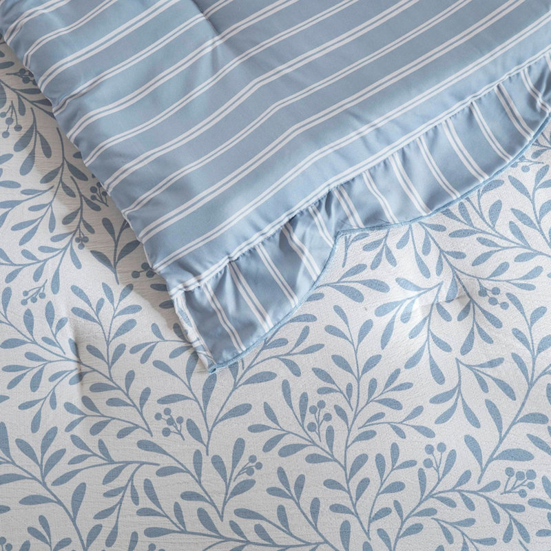 Ensemble d'édredon 5 pièces 5 pièces, Blue, Queen Sheet Set with 4 Additional Pieces