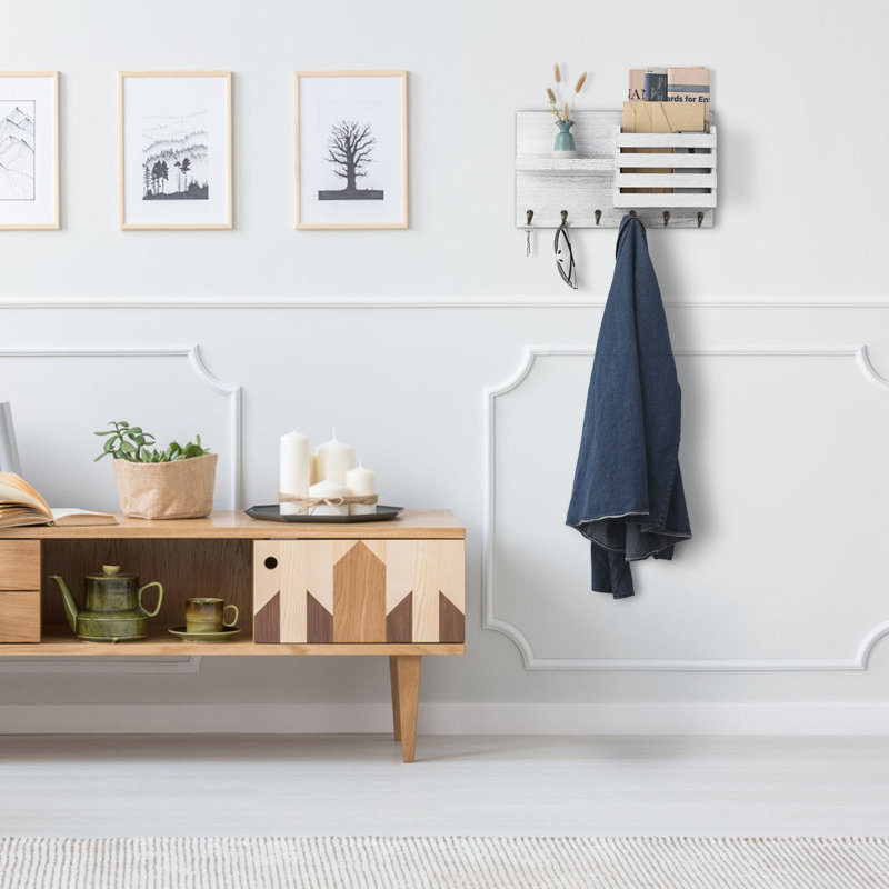 Hesham Floating Shelf, Rustic White