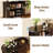 Storage Cabinet, Fluted Sideboard Buffet Cabinet With Tambour Sliding Doors& Adjustable Shelf, Accent Coffee Bar Console Table For Kitchen, Living Room, Entryway-899618317-899618315