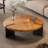 Light luxury walnut-colored coffee table-1105316592