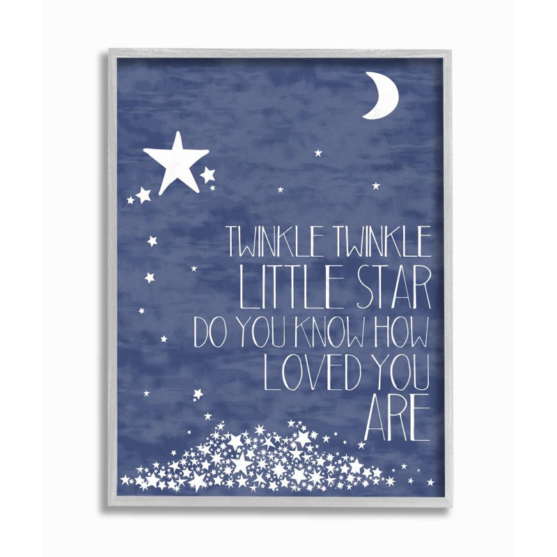 Bleu marine texturé scintillant Little Star, Estampe numérique Farmhouse, L 16 po x H 20 po