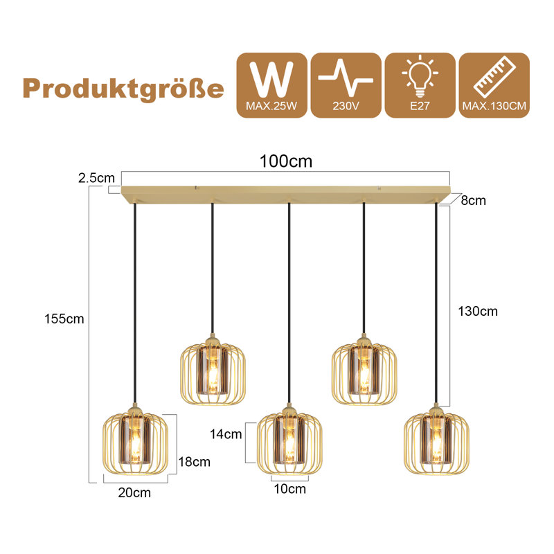 5 - Light Stainless Steel Bell Pendant