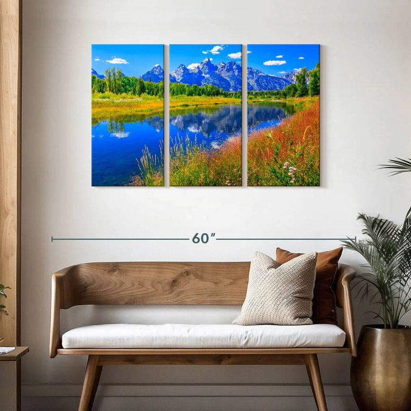 Alvord Grand Teton, fleurs sauvages, H 28 po x l 45 po