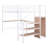 White Full Metal Loft Frame With Wardrobe & Grid Display-86728048-86728049