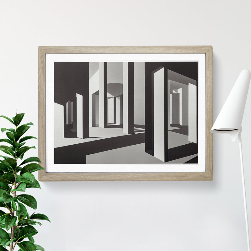 Architecture - Single Picture Frame Print, 46cm H x 64cm W, Oak Framed