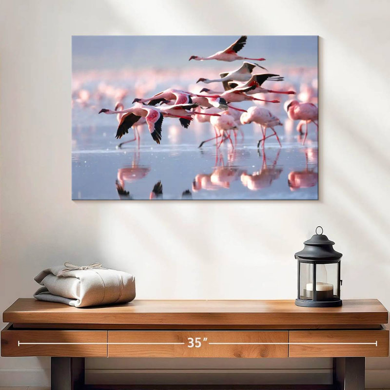 Brampt Lesser Flamingos, 16" H x 24" W