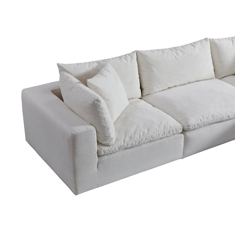 Canapé modulaire en bois 137 "de l'avant