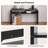 59.4'' 2-Tier Solid Wood Veneer Console Table with Waterfall Edge