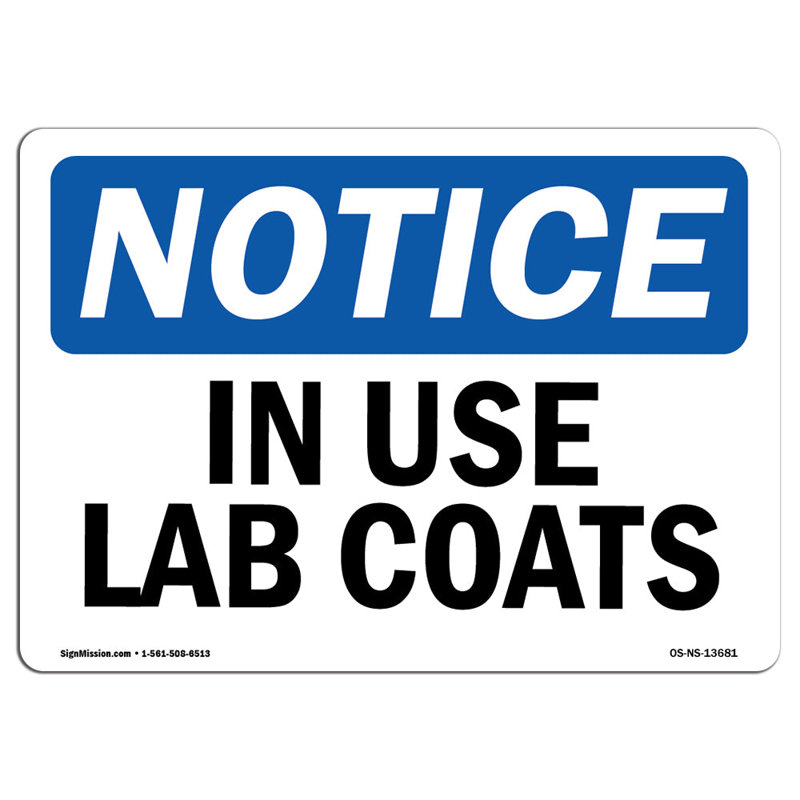 In Use Lab Coats Sign