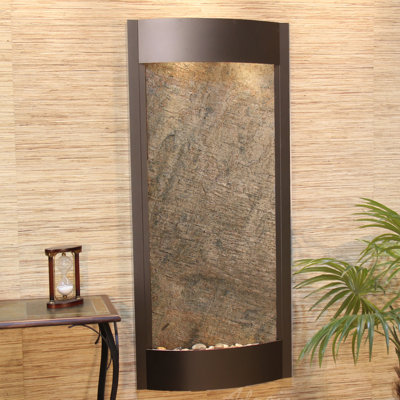 Pacifica Waters Natural Stone Waterfall Fountain with Light