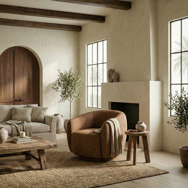 Chaise pivotante Florentina, Sage Terrain Textured Chenille