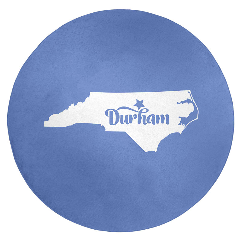 Tapis de poly-chenille durham north caroline, Rond 5 pi