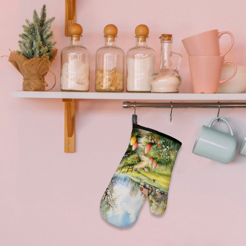 Bloom View Oven Mitt Cotton Twill