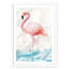 Beanca «Flamingo Splash», impression encadrée