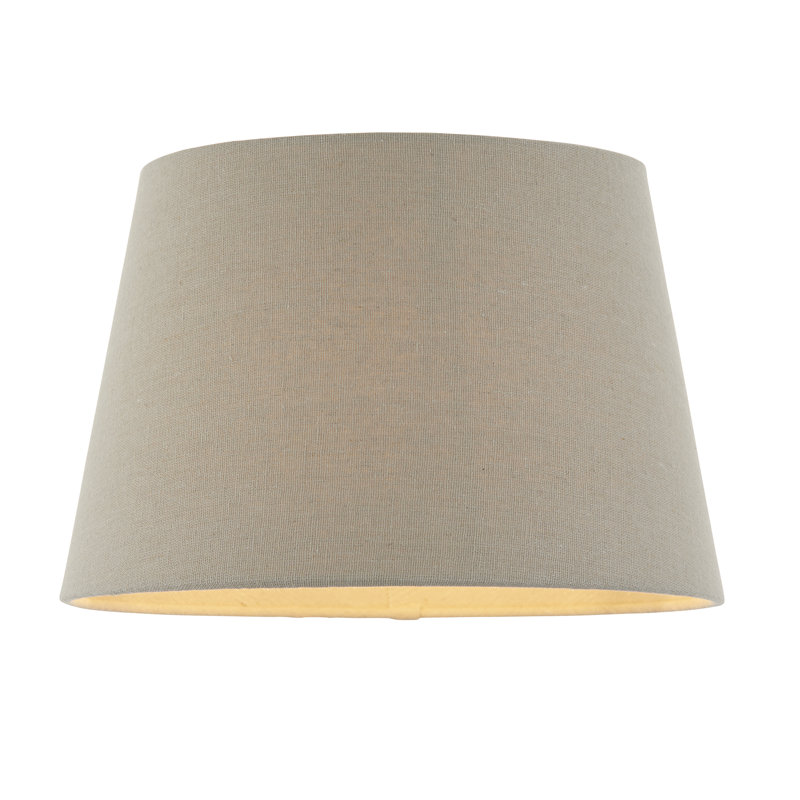 30.7cm Fabric Drum Lamp Shade, Grey, 17cm H x 26cm W x 26cm D