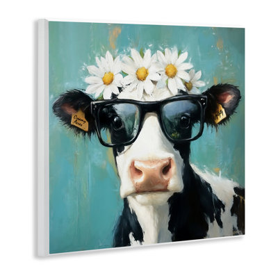 «Nerdy Nessie Cow», plaque murale par Tina LeCour