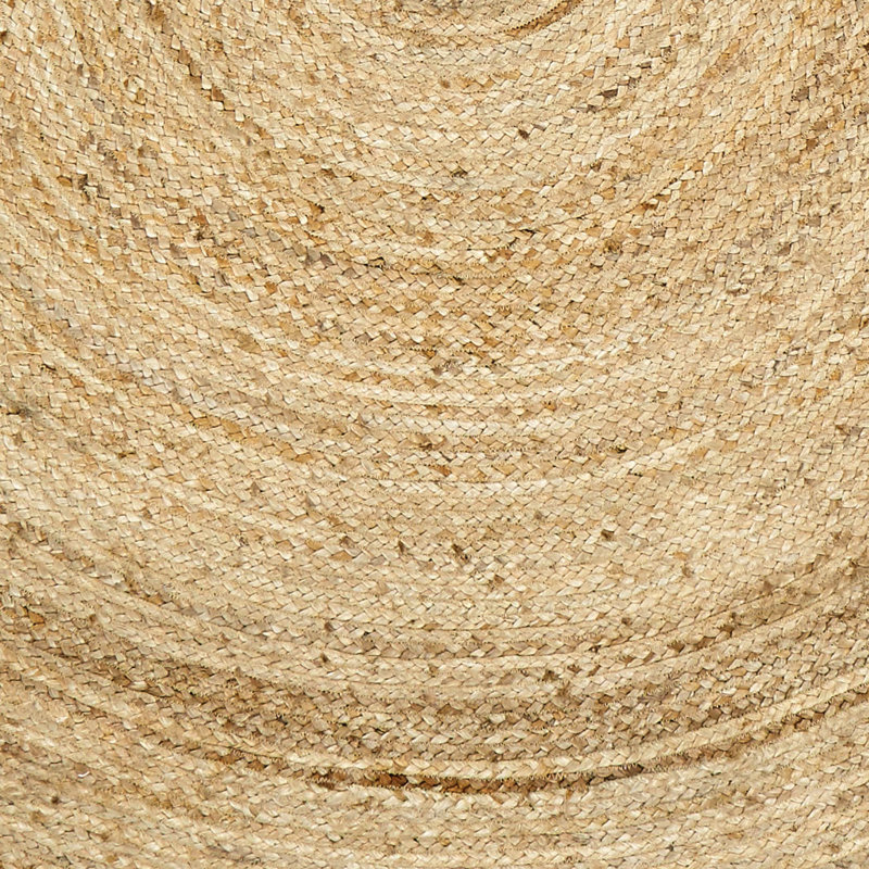 Festive Finds Round Braided Jute Natural Area Rug, Round 3'
