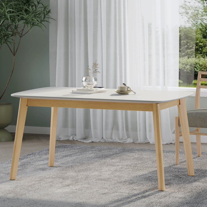 Basic Wood Dining Table, White