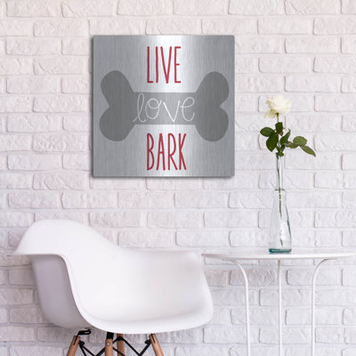 «Live Love Bark 2» par Erin Clark, art mural en métal