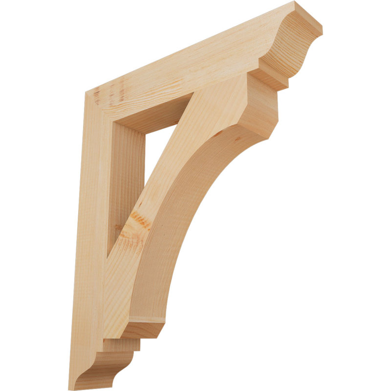 Support en bois rustique traditionnel BKTLEC01, Douglas (lisse), H 26 po x l 3,5 po x P 22 po