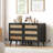 Caityln 2 Pack Nightstand with 3 Drawers, Boho  Nightstand  with Power Outlets-2040379645