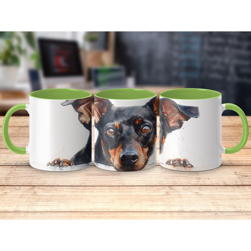 Ceramic Coffee Mug, Light Green, 2