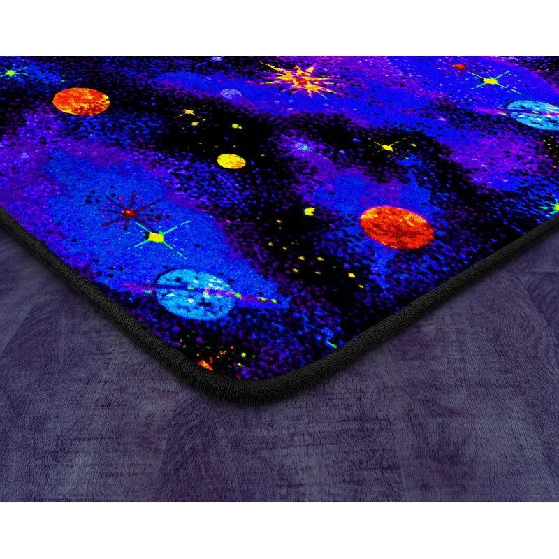 Tapis fluorescent Space Explorer par Joy Carpets, Carré 6 pi