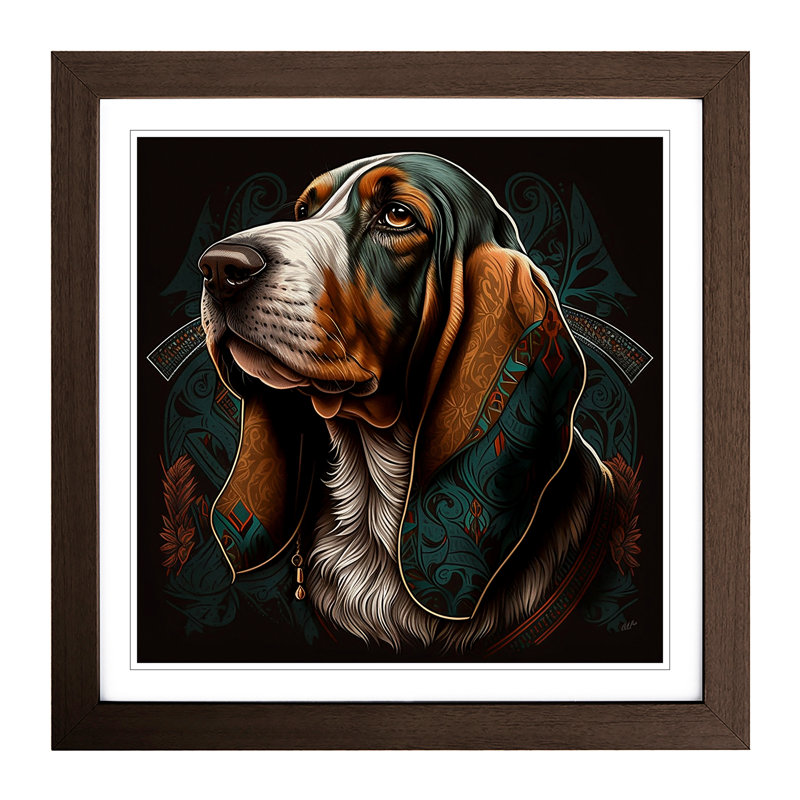 Single Picture Frame Print on Wood, Walnut