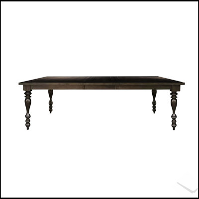 Transitional Style Grayish Finish 1pc Dining Table with Draw Leaf and Birch Veneer for Traditional and Modern Homes