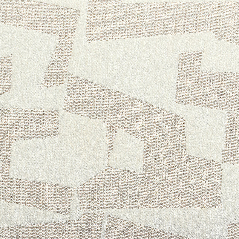 Chaise de salle à manger en cuir végétalien et jacquard 2 tons Sezanne
