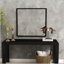 Cadre de miroir carré en aluminium noir de 32 pouces pour la salle de bain et le couloir, fixation murale facile et conception durable