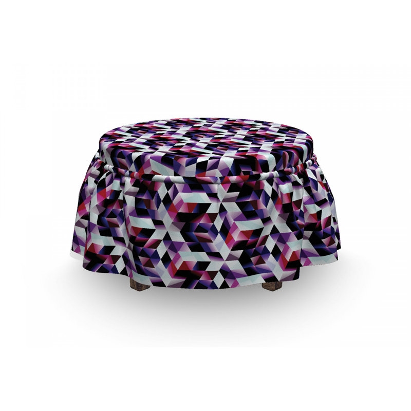 Housse pour repose-pieds vibrant à grille fractale