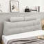Cotton Grey Rectangular Backrest Back Cushion-1920322