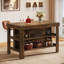 Table de bar à la maison avec tablettes de rangement, armoire de bar de ferme pour la salle à manger de cuisine-341718292