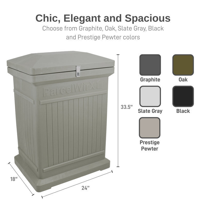 Prestige Pewter Lockable Plastic Package Delivery Box