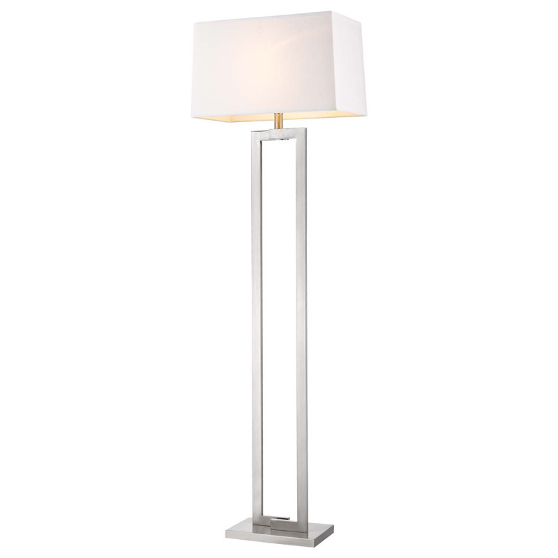 Psyhojos 60.5'' Brushed Nickel Traditional Floor Lamp