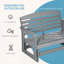 Banc oscillant extérieur en PEHD pour 2 personnes Outsunny