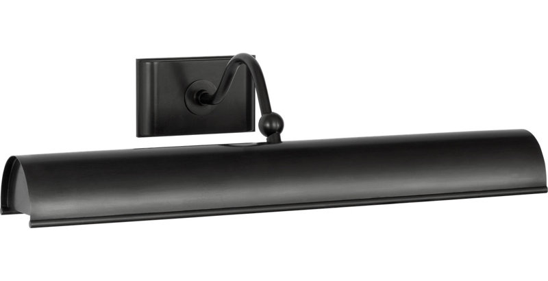 Hessen Picture Light, 4.75" H x 18" W x 9" D, Bronze