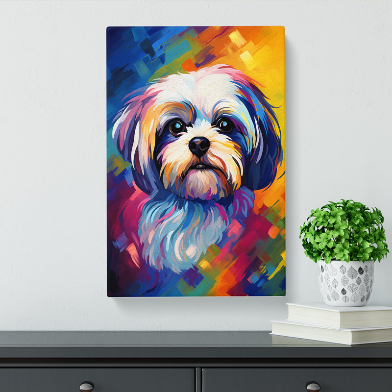 Shih Tzu Abstract No.2 - Print, 60cm H x 40cm W x 3cm D